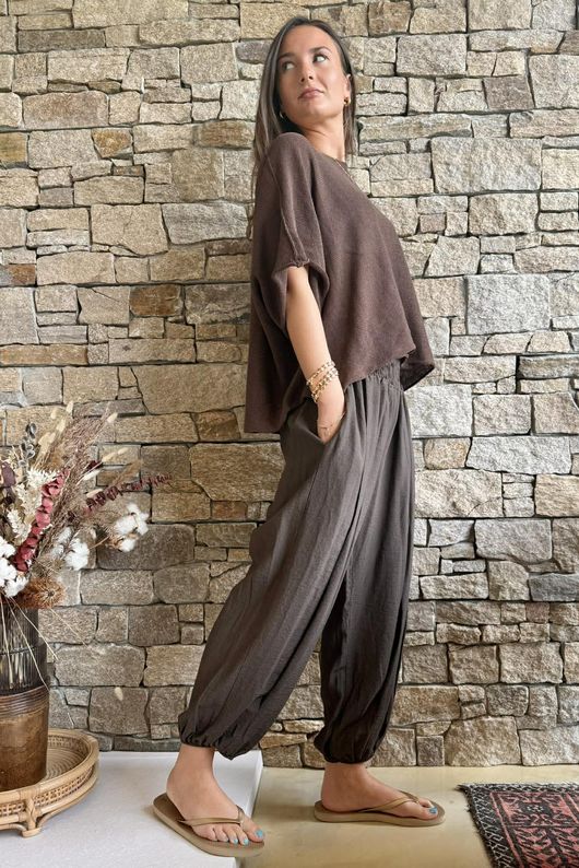 Conrad Box Cotton Knit Chocolate